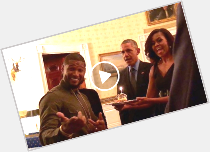 WATCH: The Obama\s sing Happy Birthday to Usher in the best way  