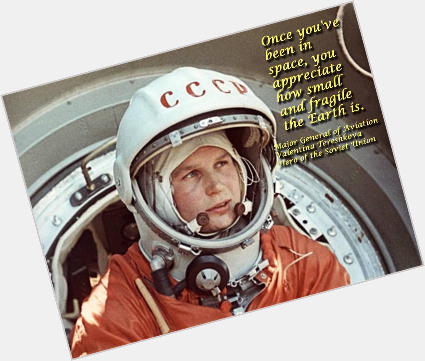 Happy birthday to Valentina Tereshkova, the first woman to have flown in   
