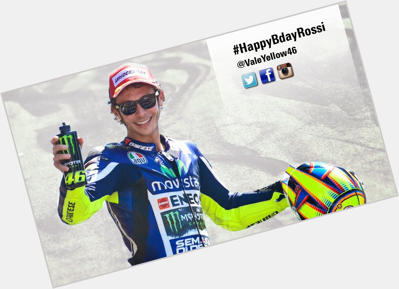 Happy Birthday Valentino Rossi! The 9 time World Champion turns 36 today! Use...  