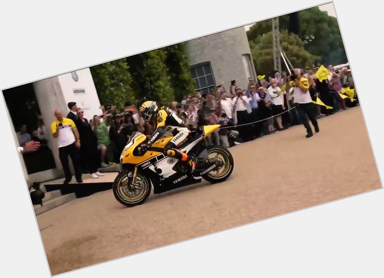 Happy Birthday Valentino Rossi! Here\s the moment he rode straight into Goodwood House! 