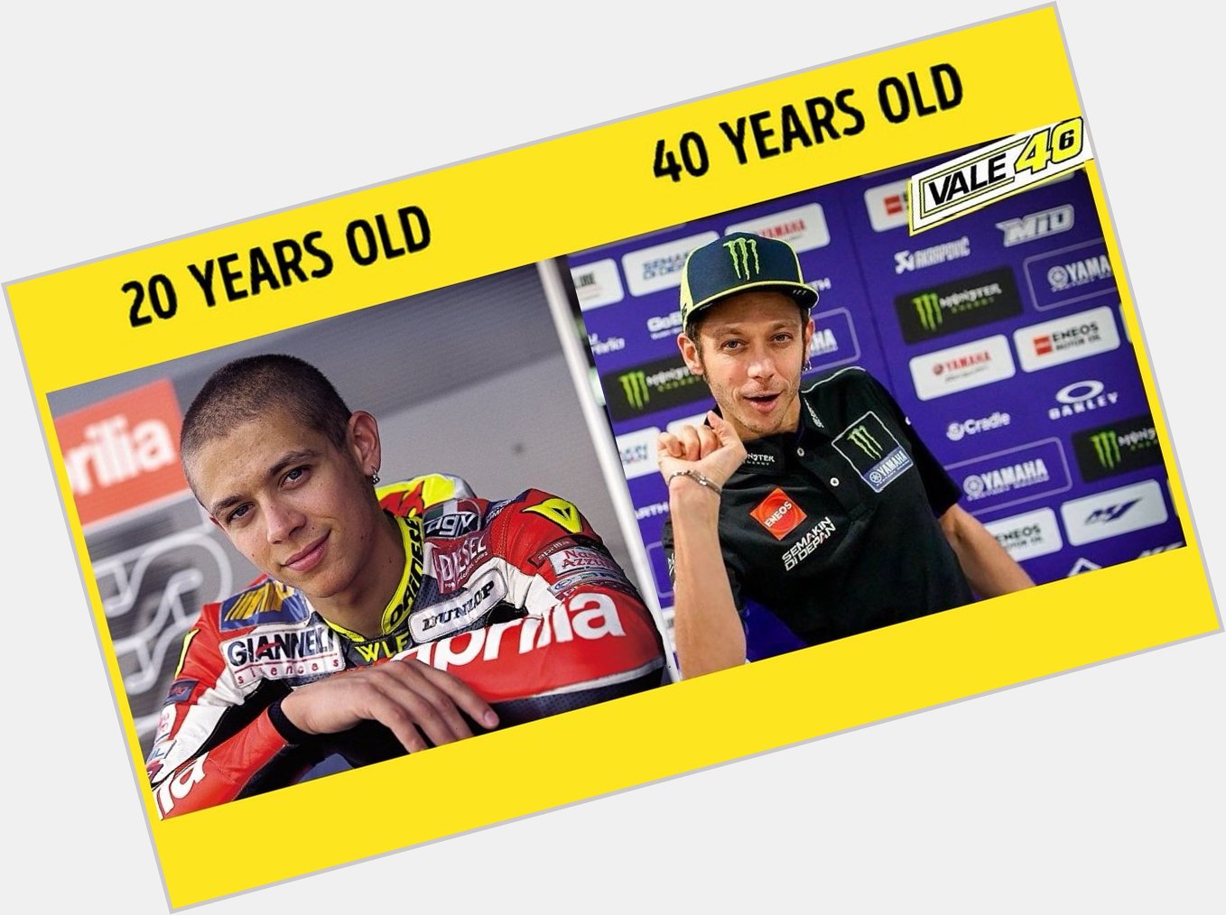 Live your life and forget your age.Happy birthday Valentino Rossi!Its not easy making 40 look this good  