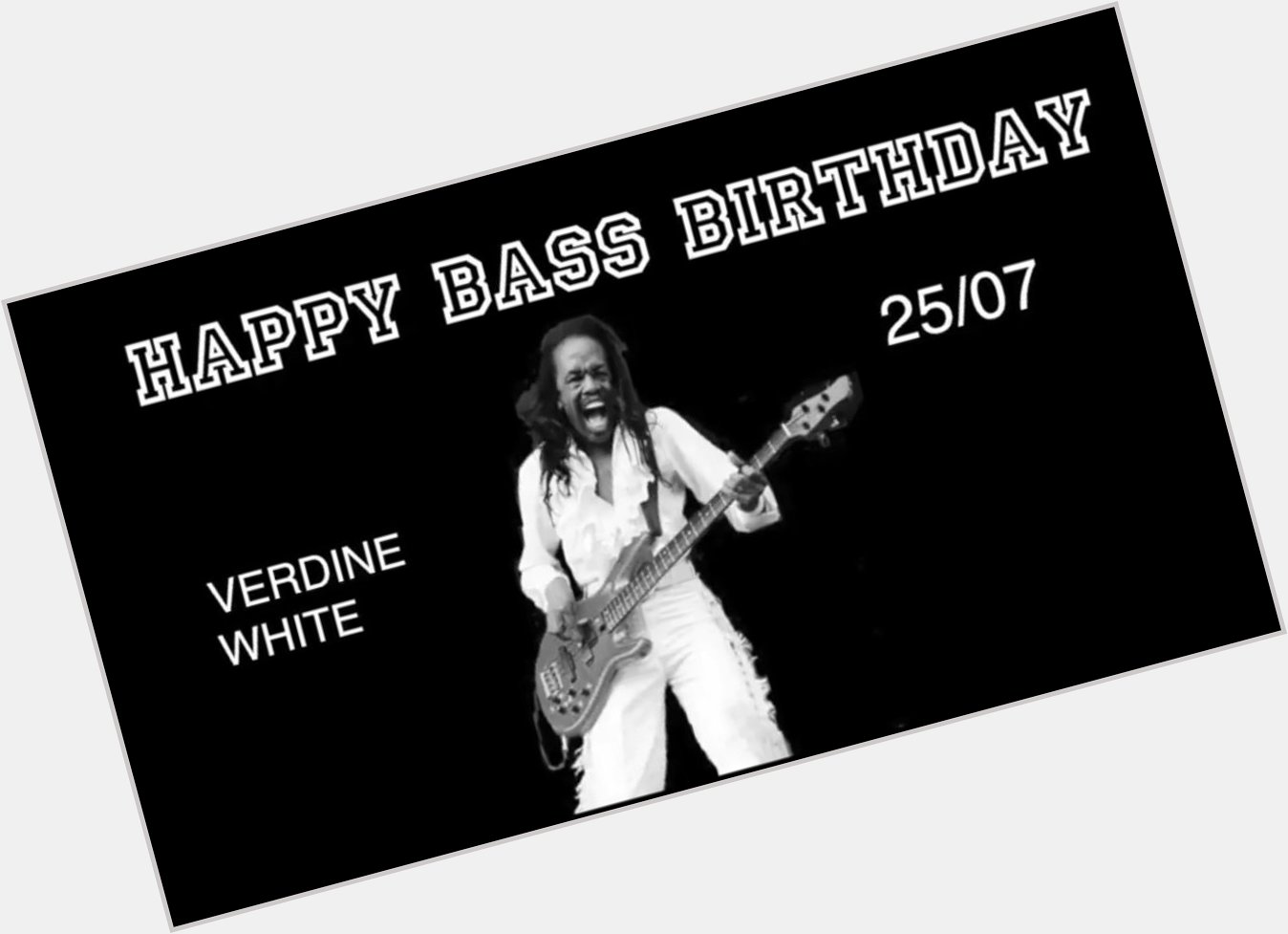 Happy Bass Birthday Verdine White (Earth Wind and Fire)
Funk that vibrato up!
 