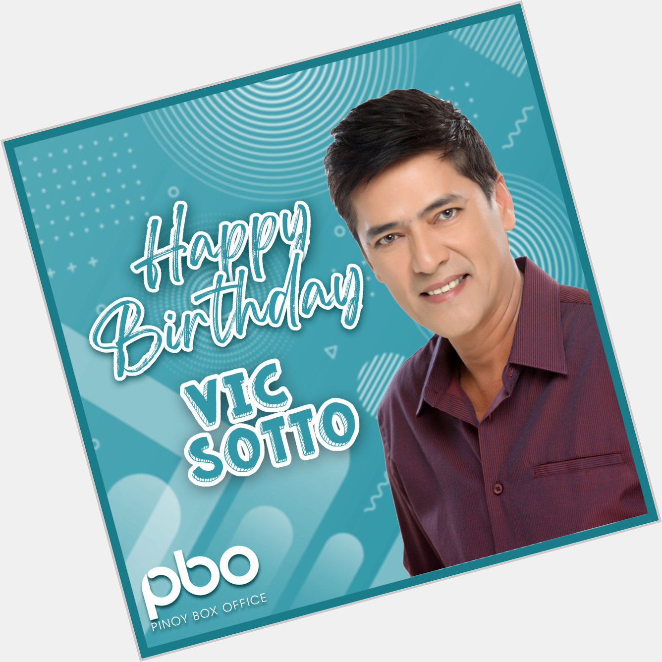 Happy birthday, Bossing Vic Sotto! May your special day be amazing and wonderful just like you! 