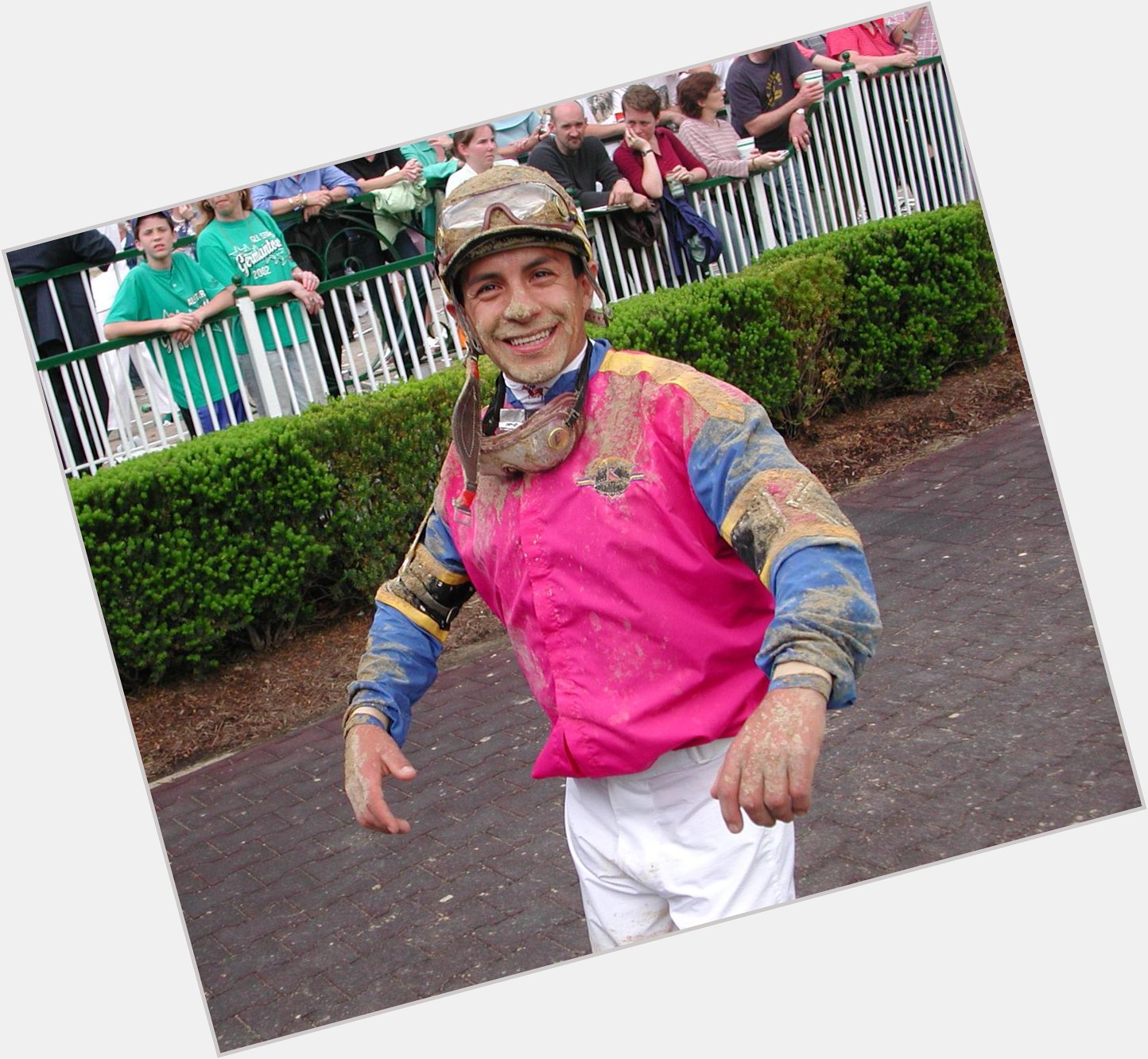 Happy birthday to Victor Espinoza. Here\s a rare picture of Victor after he did not win the Kentucky Derby. 