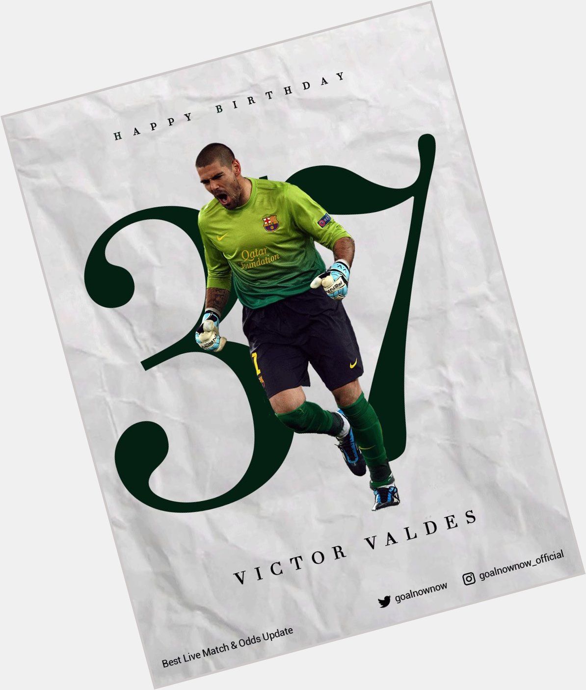Happy Birthday, Victor Valdes! 597 games

261 clean sheets

24 trophies.  
