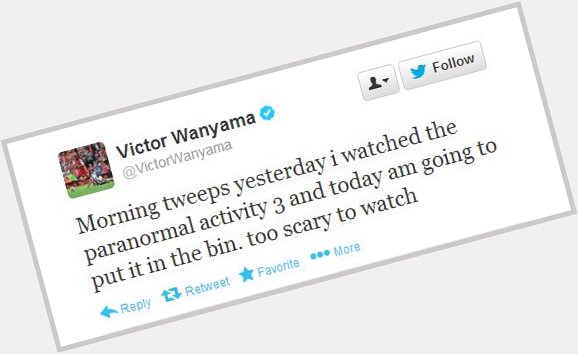   Happy birthday to message legend, Victor Wanyama! 