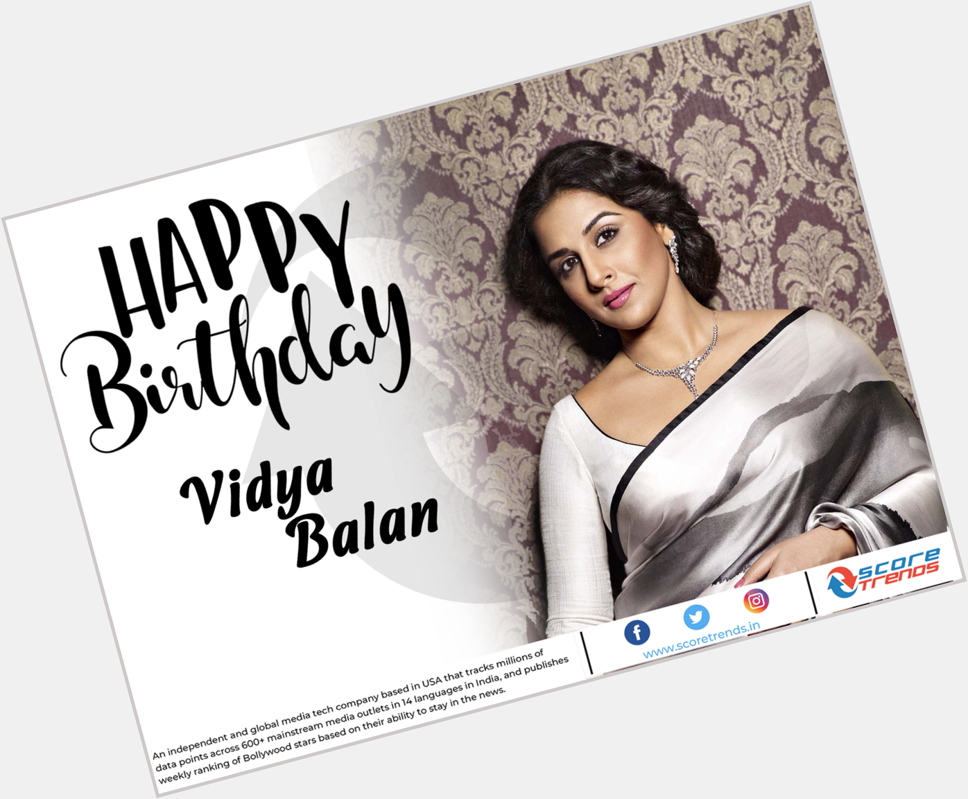 Score Trends wishes Vidya Balan a Happy Birthday!! 