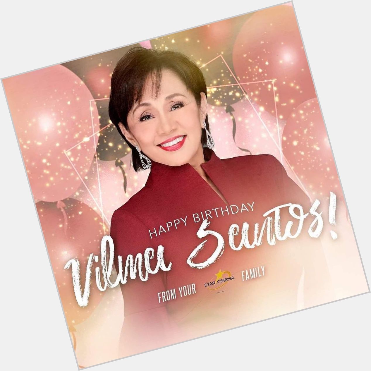 Happy happy birthday to one and only Star for All Seasons Vilma Santos! Love, your Star Cinema family   