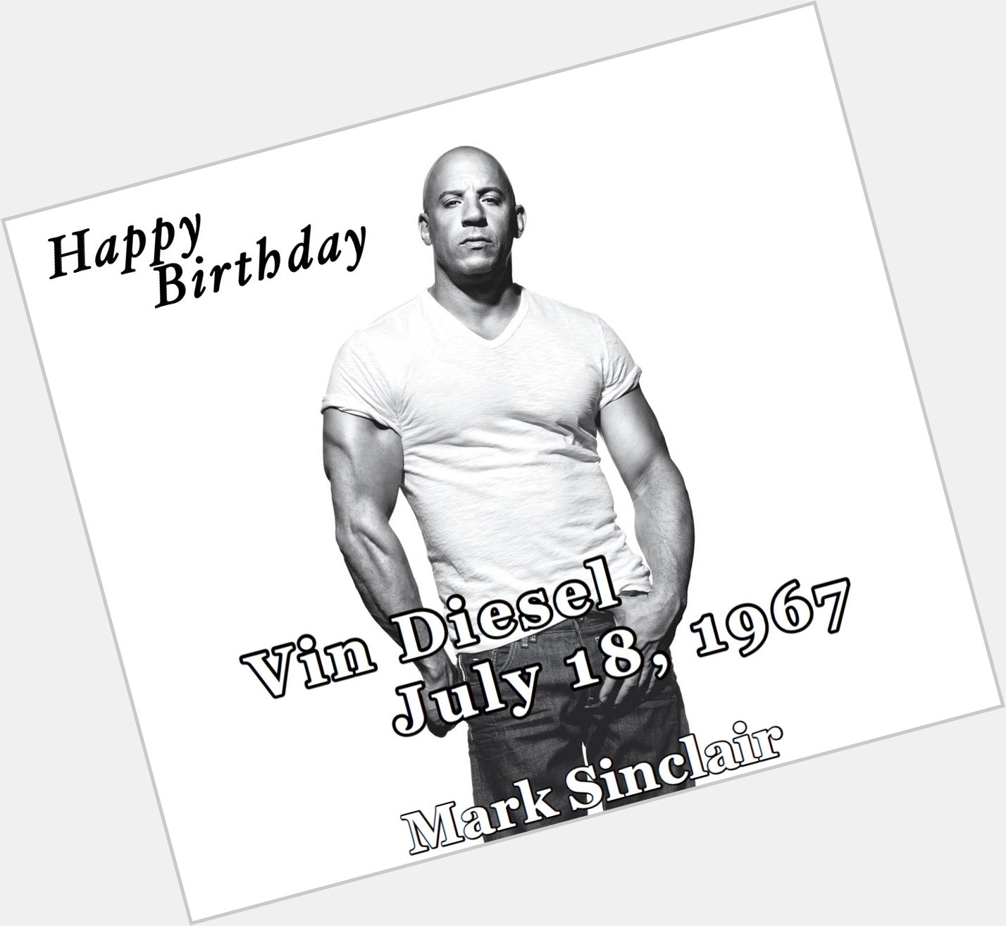 Happy Birthday Vin Diesel, is an American actor, producer, director and screenwriter. 