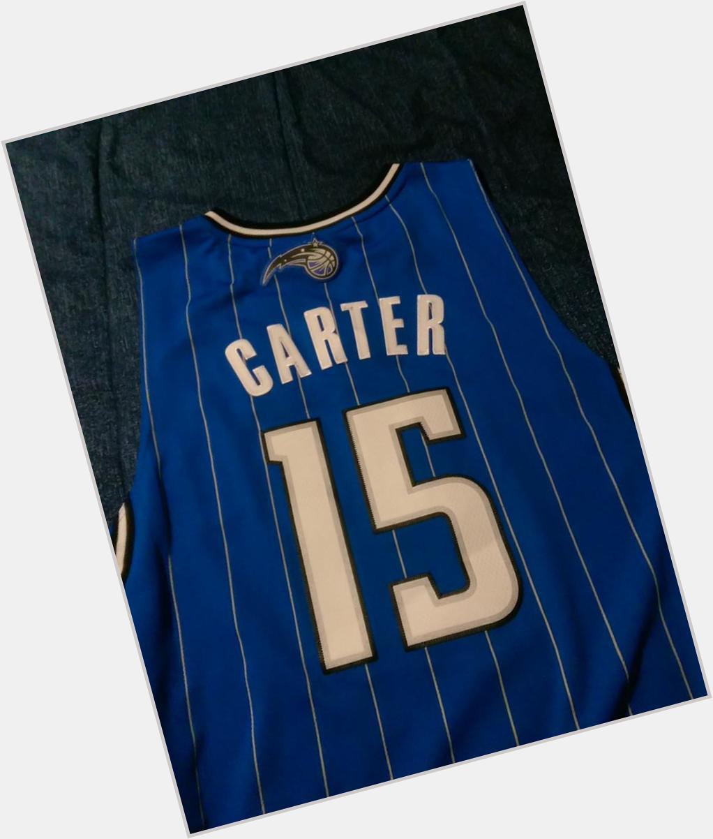 I have to rock my Vince Carter jersey for tonight\s game. Happy Birthday!   