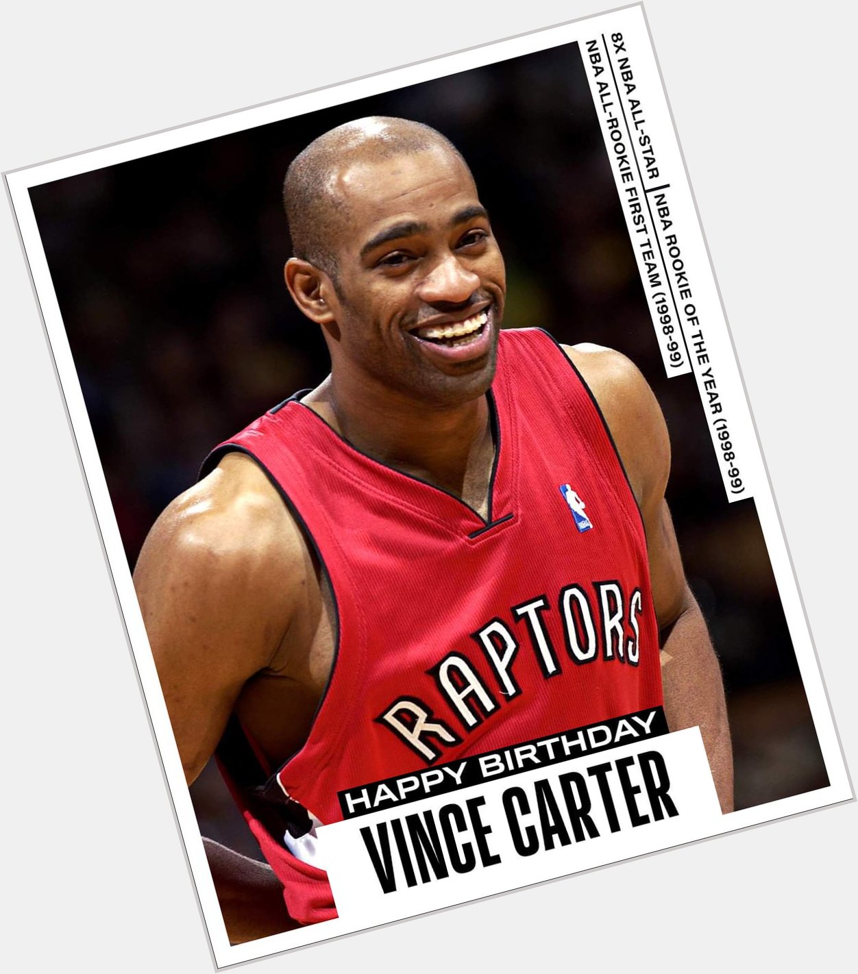 Join us in wishing a Happy 46th Birthday to 8x and 1998-99 Rookie of the Year... Vince Carter. 
