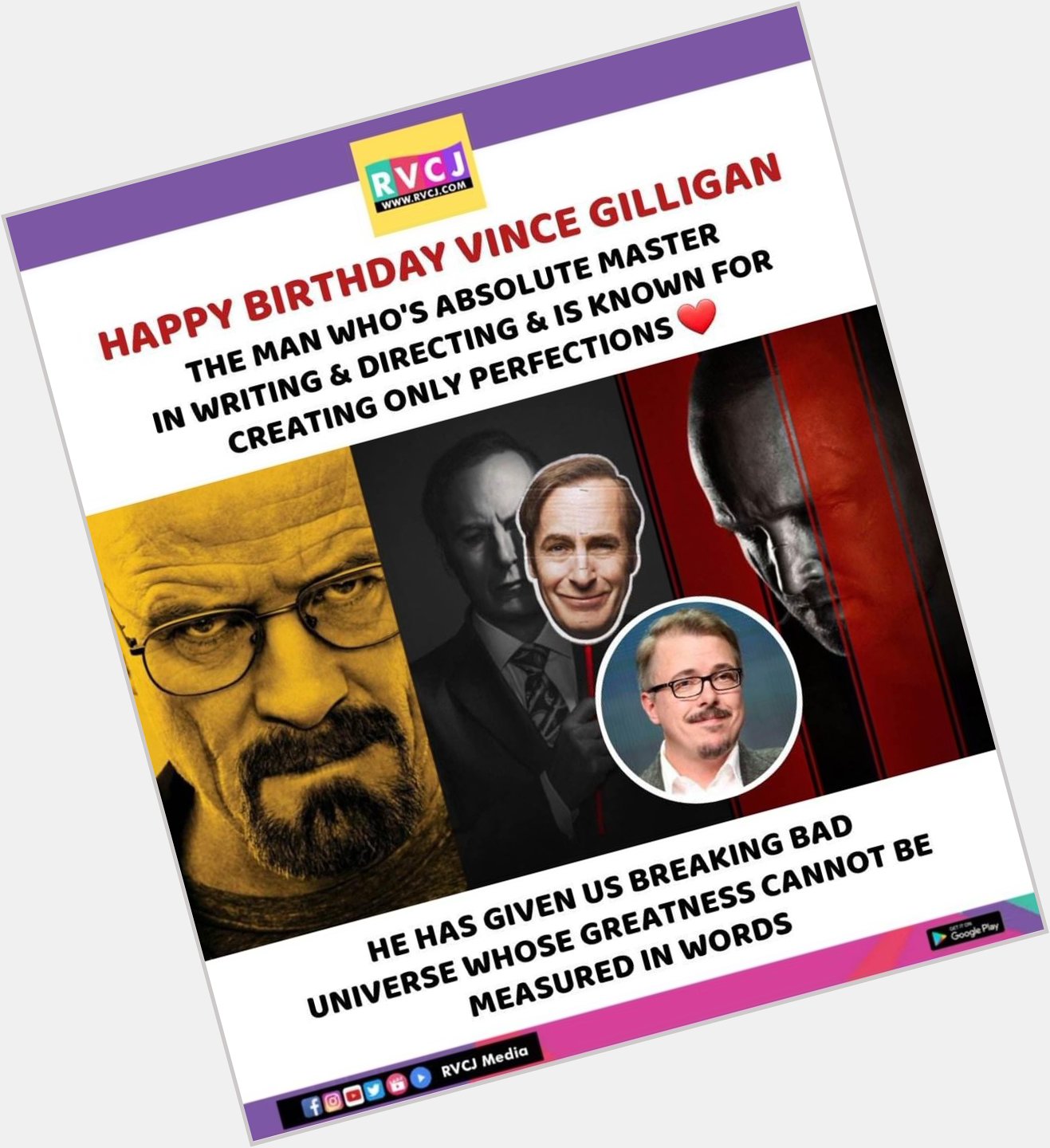 Happy Birthday Vince Gilligan!     