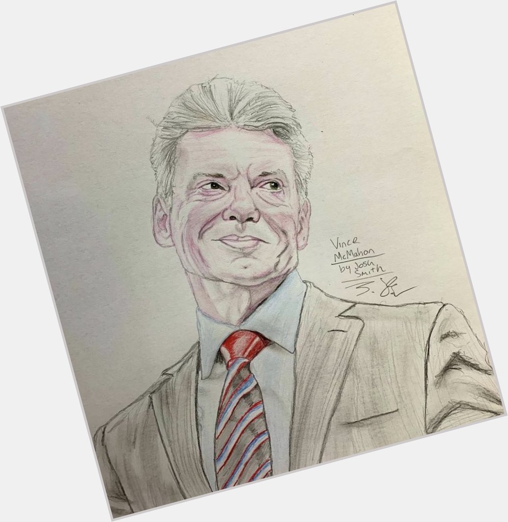 Happy Birthday to the legend Vince McMahon!! Here s a drawing I did of him a while ago :) 