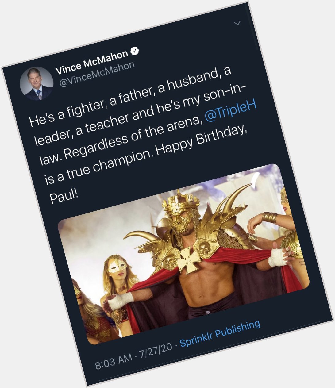 How Vince McMahon wishes his son a happy birthday vs How Vince McMahon wishes Shane McMahon a happy birthday... 