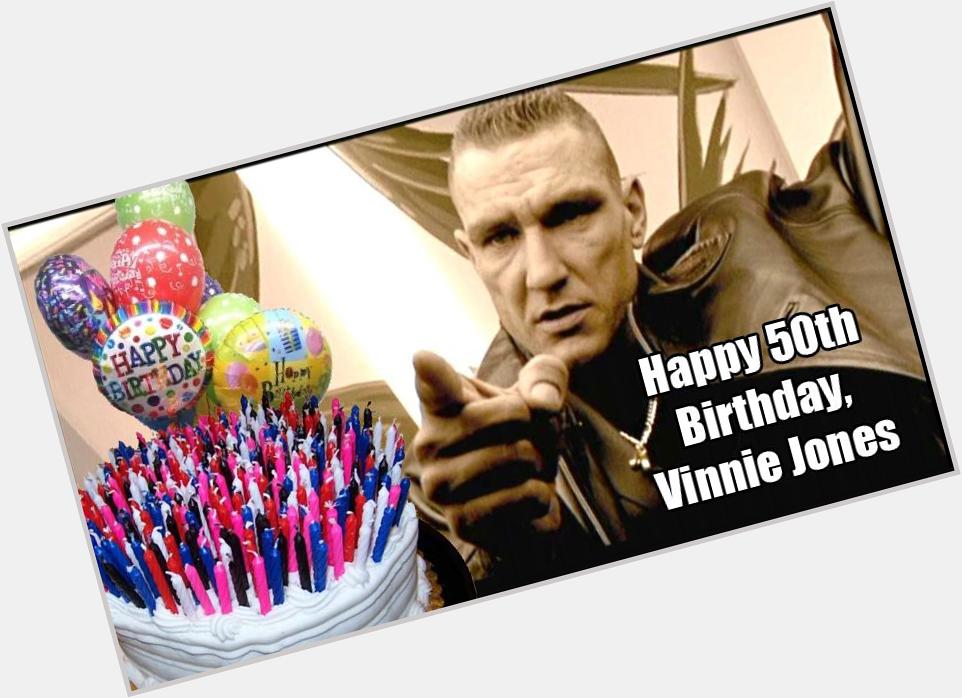 Happy Birthday to one of British football\s biggest exports, Vinnie Jones, who is 50, Happy 50th, Vinnie. 