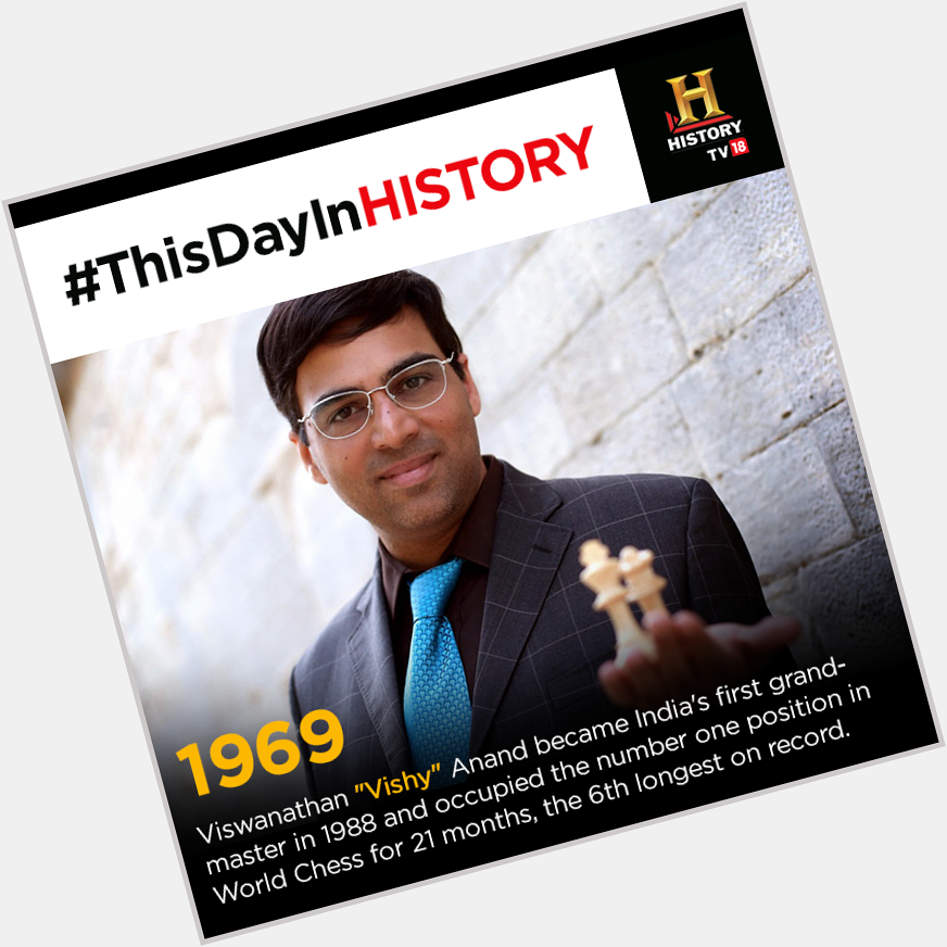  1969 Birthday of former World Chess Champion Viswanathan Anand.Happy Birthday 