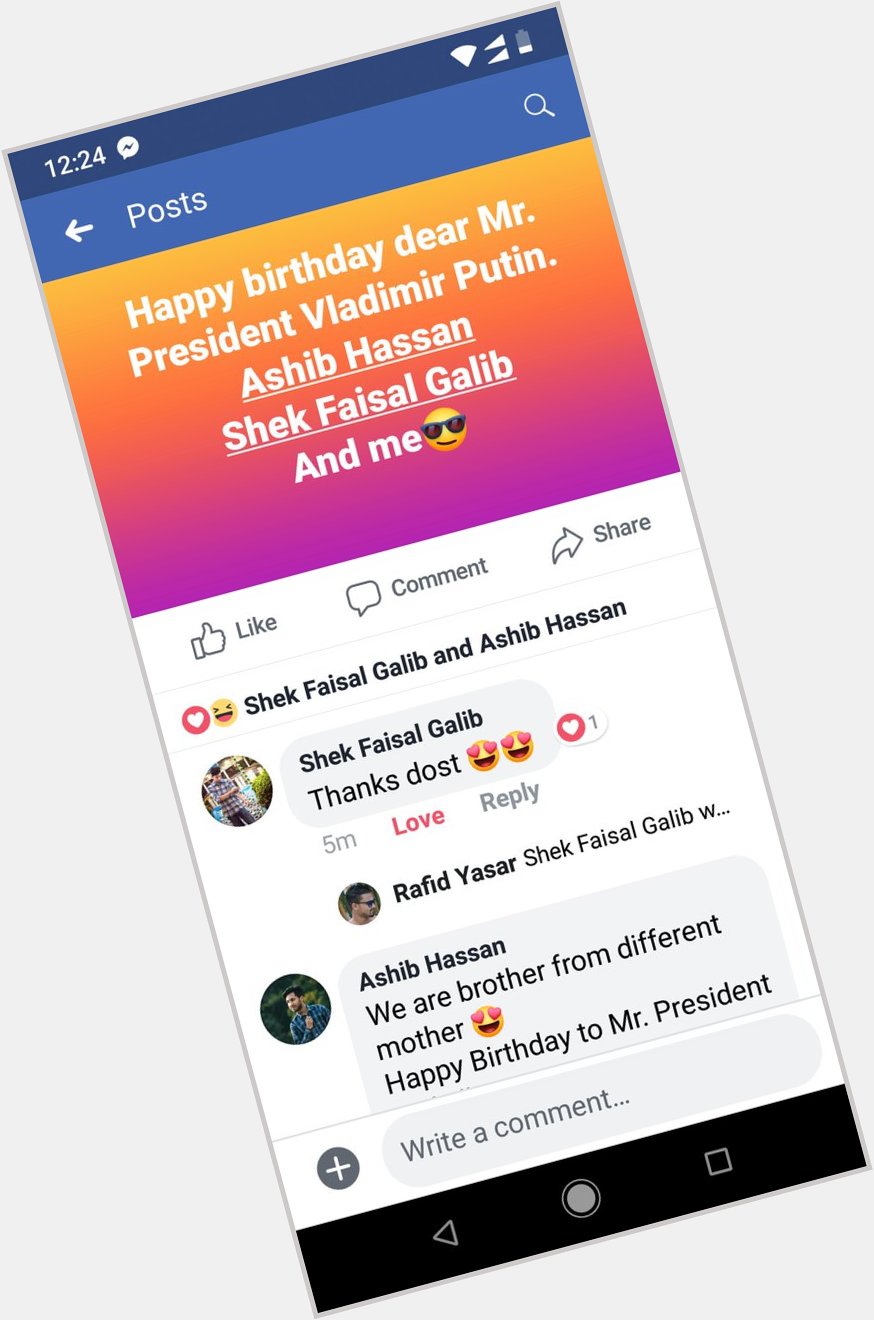 Happy Birthday Dear Mr. President Vladimir Putin . It mine too 
