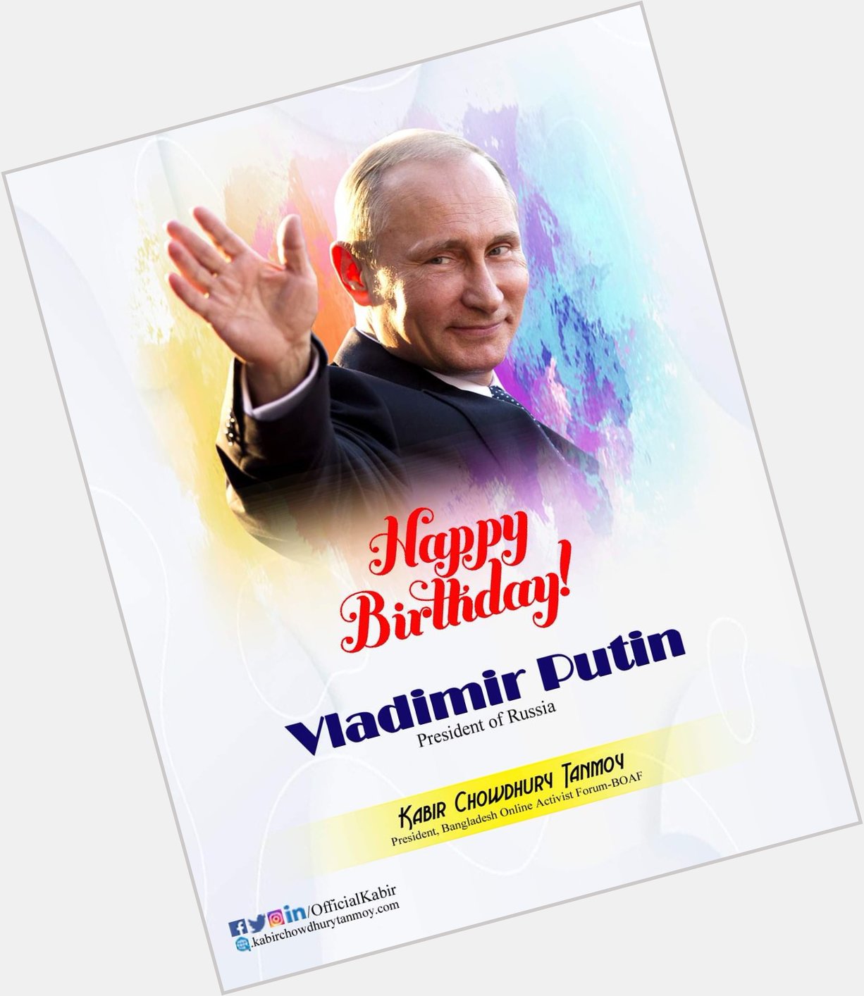 Happy Birthday Vladimir Putin 