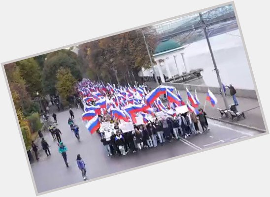 Russian  youth from Moscow and St. Petersburg wished Vladimir Putin a happy birthday 