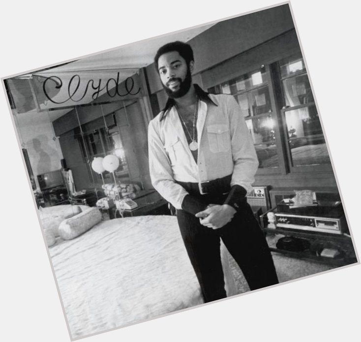 Walt Frazier in his penthouse apartment with the custom Clyde sign Happy Birthday Frazier! 