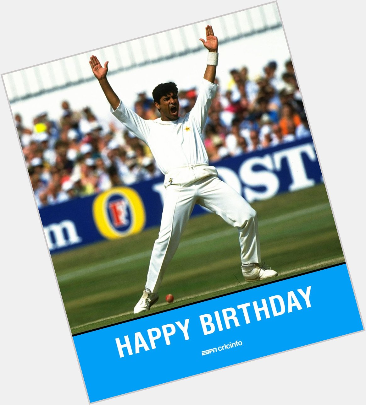  Happy birthday to Waqar Younis! Did you imitate his bowling action growing up? 

 