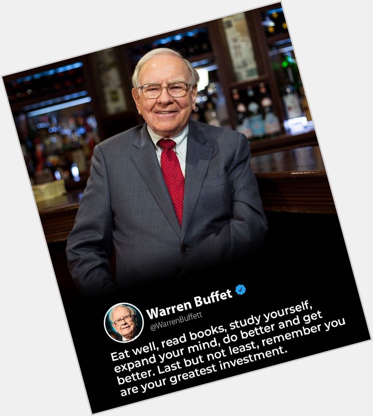 Happy birthday. Warren Buffett. 