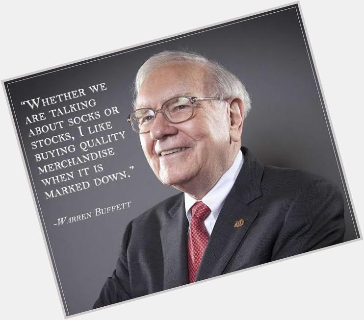 Happy birthday    . Warren Buffett turns 90 years today. 