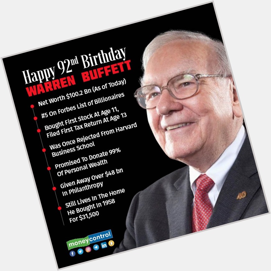 Happy Birthday Warren Buffett 