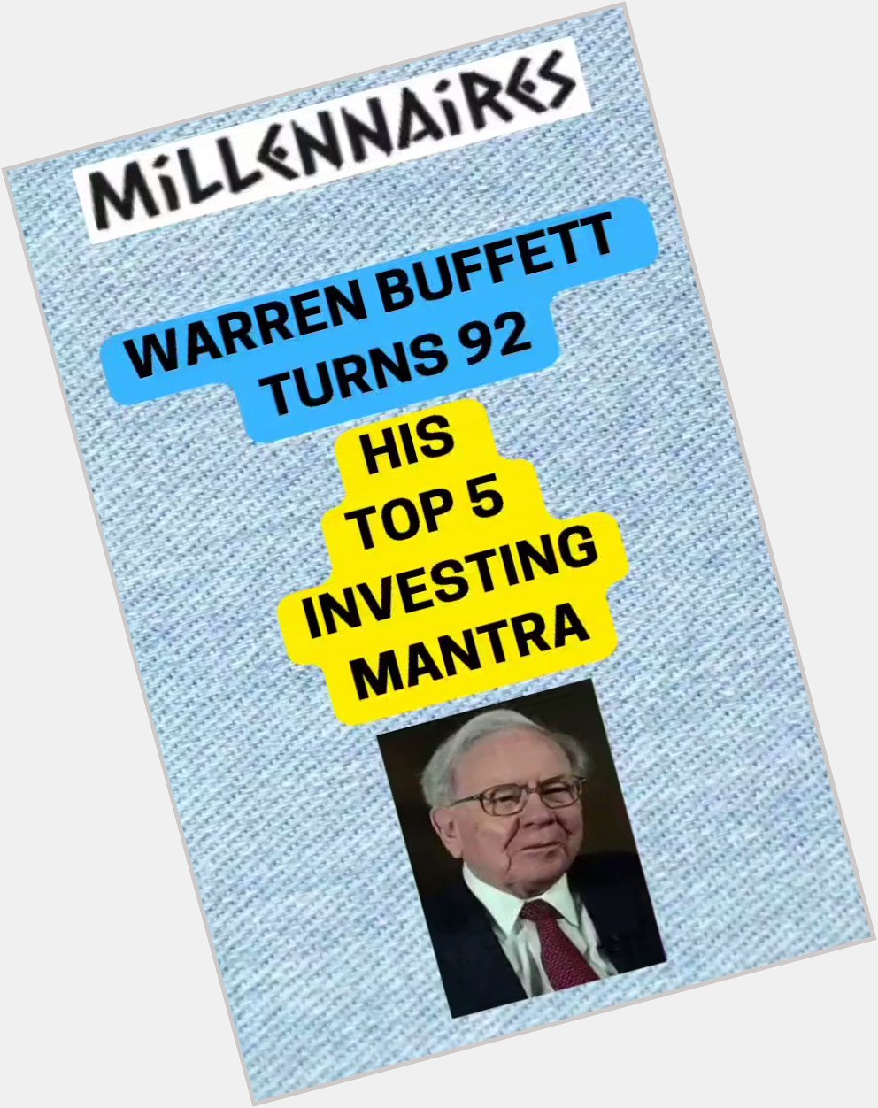 Happy birthday Warren Buffett!     