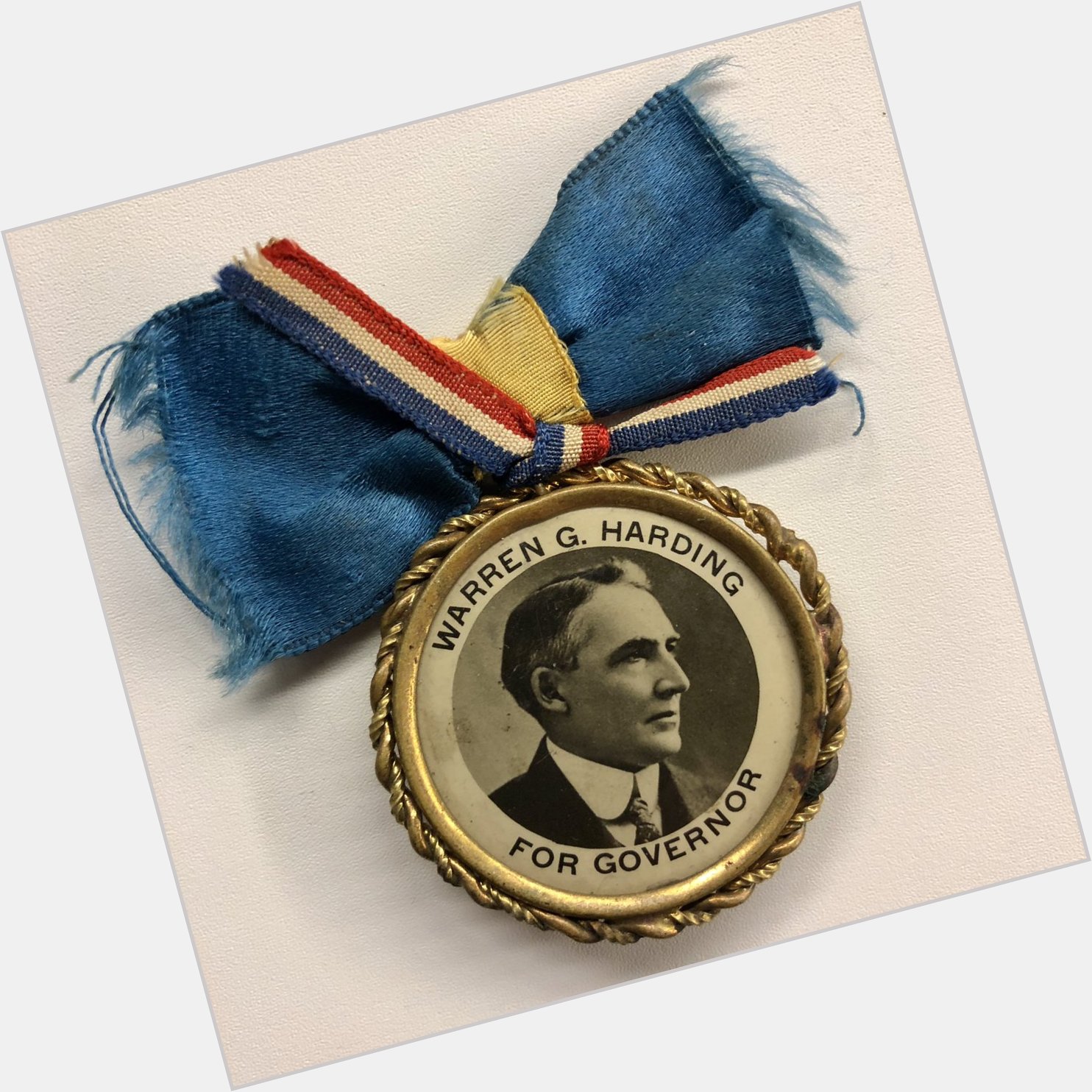 Happy 157th birthday to President Warren G. Harding (R-OH). This button is from his losing 1910 run for Governor 