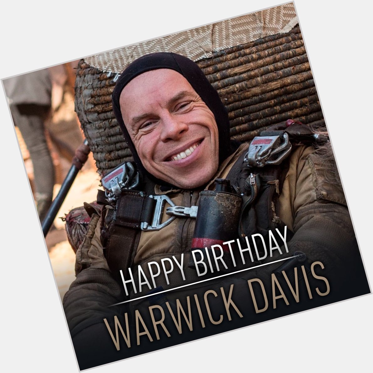 Happy birthday to Warwick Davis AKA Wicket, AKA Wollivan, AKA Weeteef Cyubee, AKA... well, you get the idea! 