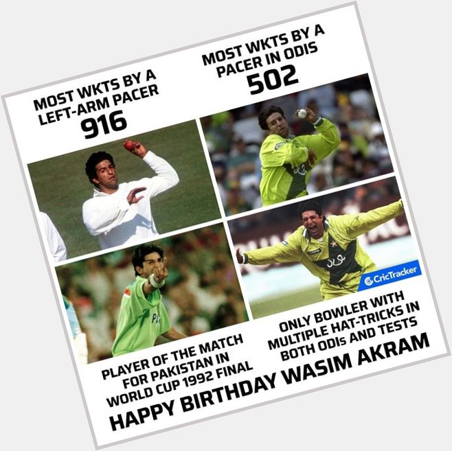 Happy birthday to  great one. Wasim Akram 