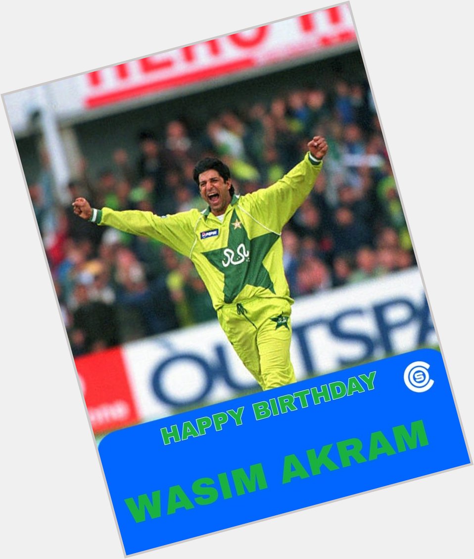 Wishing you very happy birthday to the King of Swing Wasim Akram.   