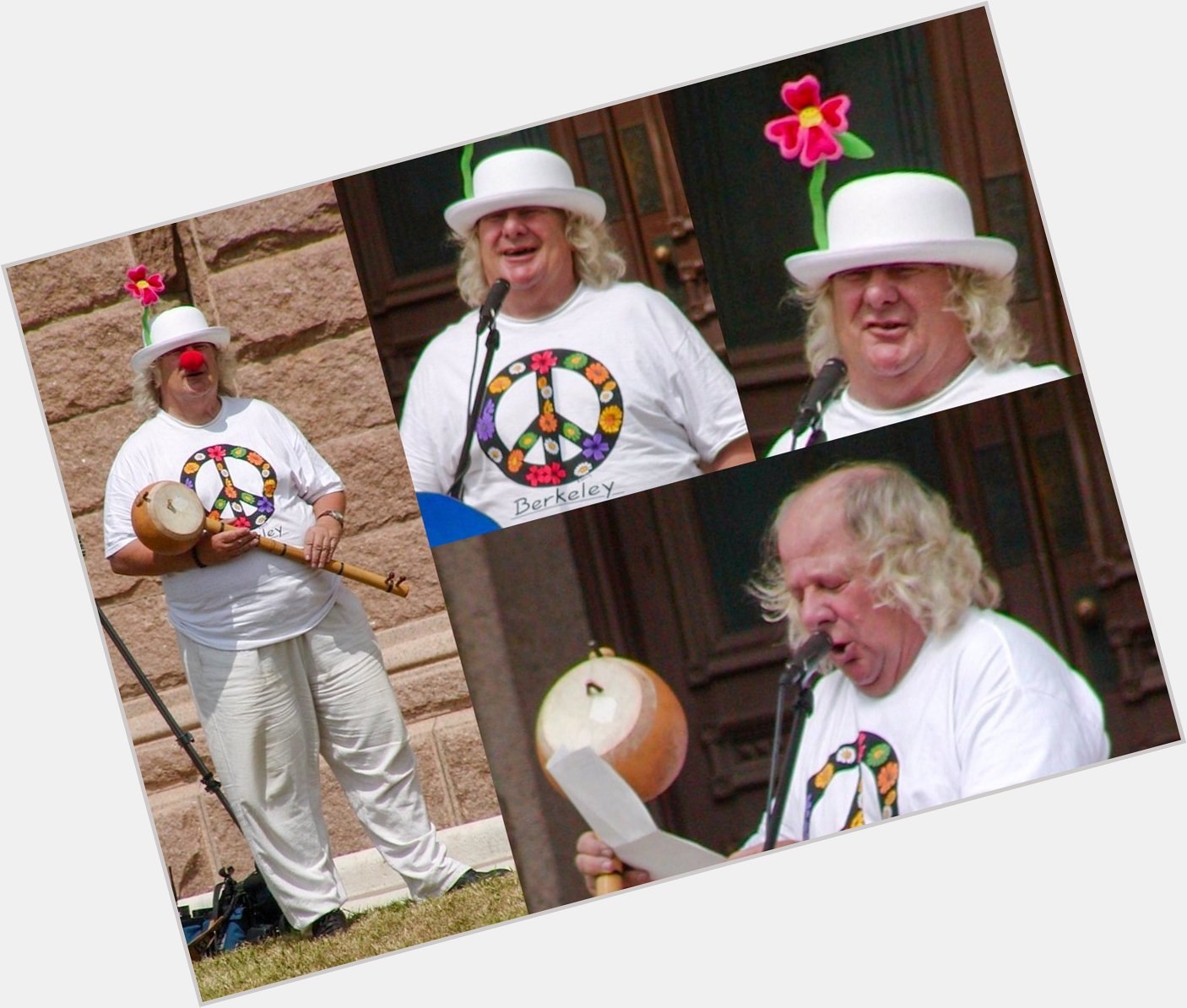 Happy 86th Birthday, Wavy Gravy!

*Pics from the protest rally against Iraq War @ Austin TX in 2003 