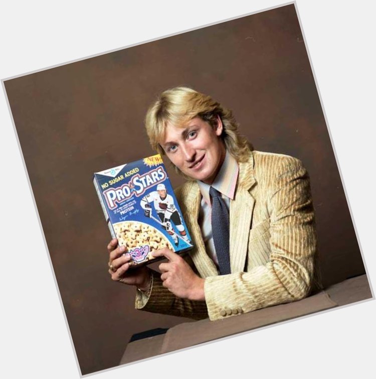 Happy 57th Birthday to The Great One. Here\s Wayne Gretzky promoting Pro Stars cereals. 