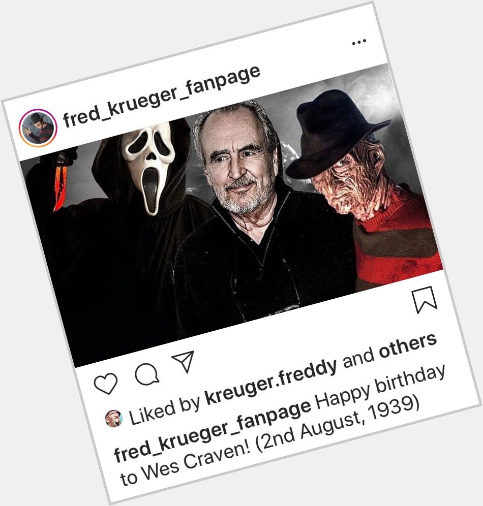 Happy Birthday to a true horror legend Wes Craven   