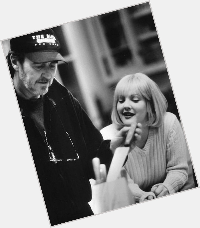  and happy birthday to Wes Craven on the set of with Drew Barrymore! 