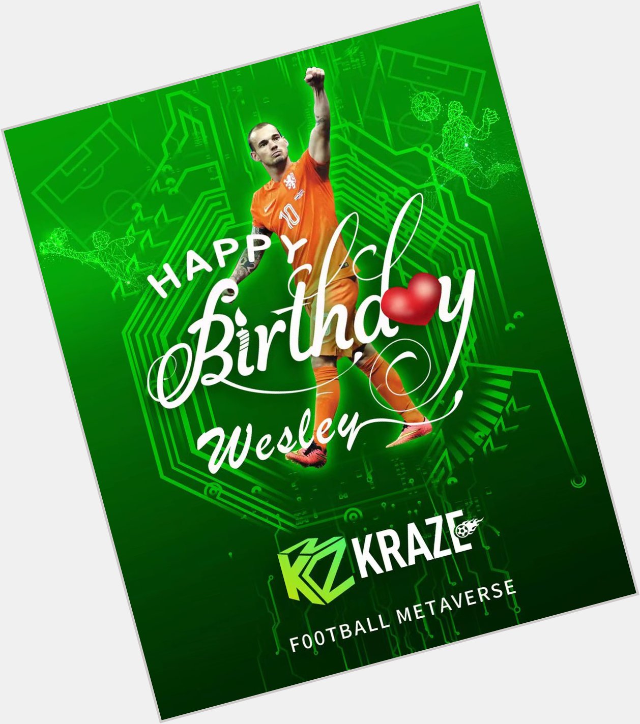 Happy birthday to the  co-founder of Kraze - Wesley Sneijder! 