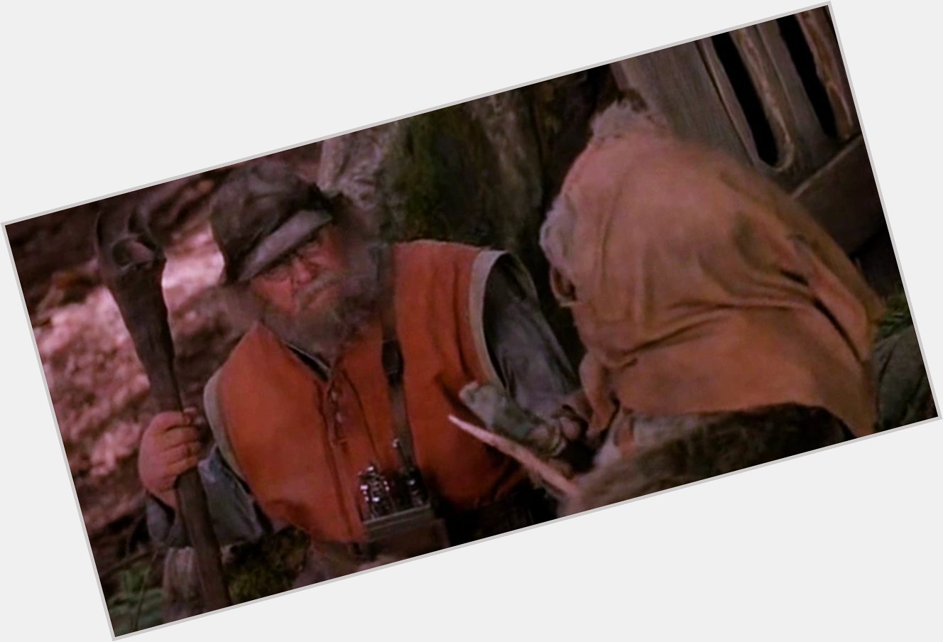 Happy birthday to the late Wilford Brimley, seen here telling Wicket the Ewok about the merits of Quaker Oats. 