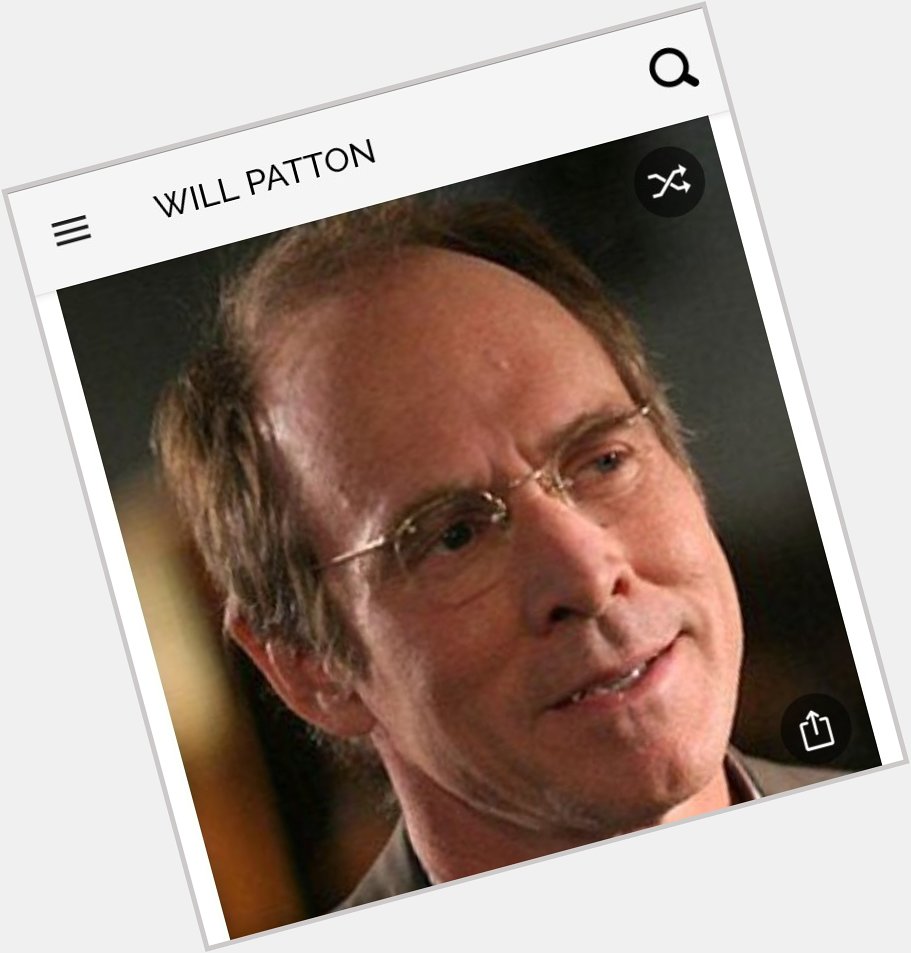Happy birthday to this great actor. Happy birthday to Will Patton 