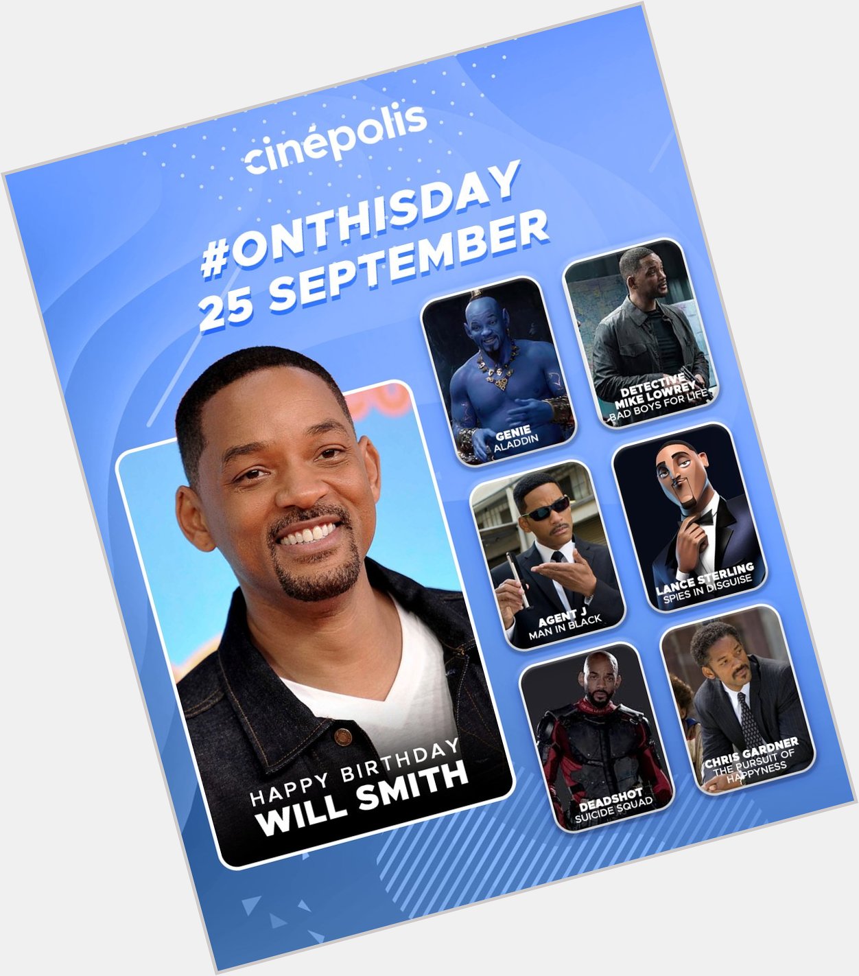 Happy birthday, Yok dipilih~ Peran Will Smith sebagai siapa nih yang paling kamu suka? 