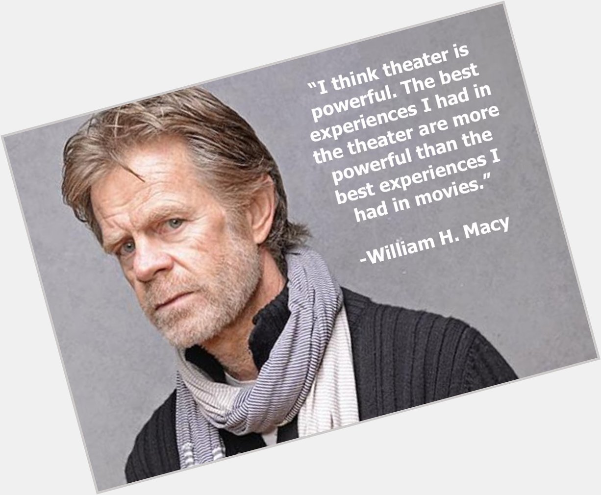 What is your favorite medium? Happy Birthday William H Macy from Cast It Talent!  