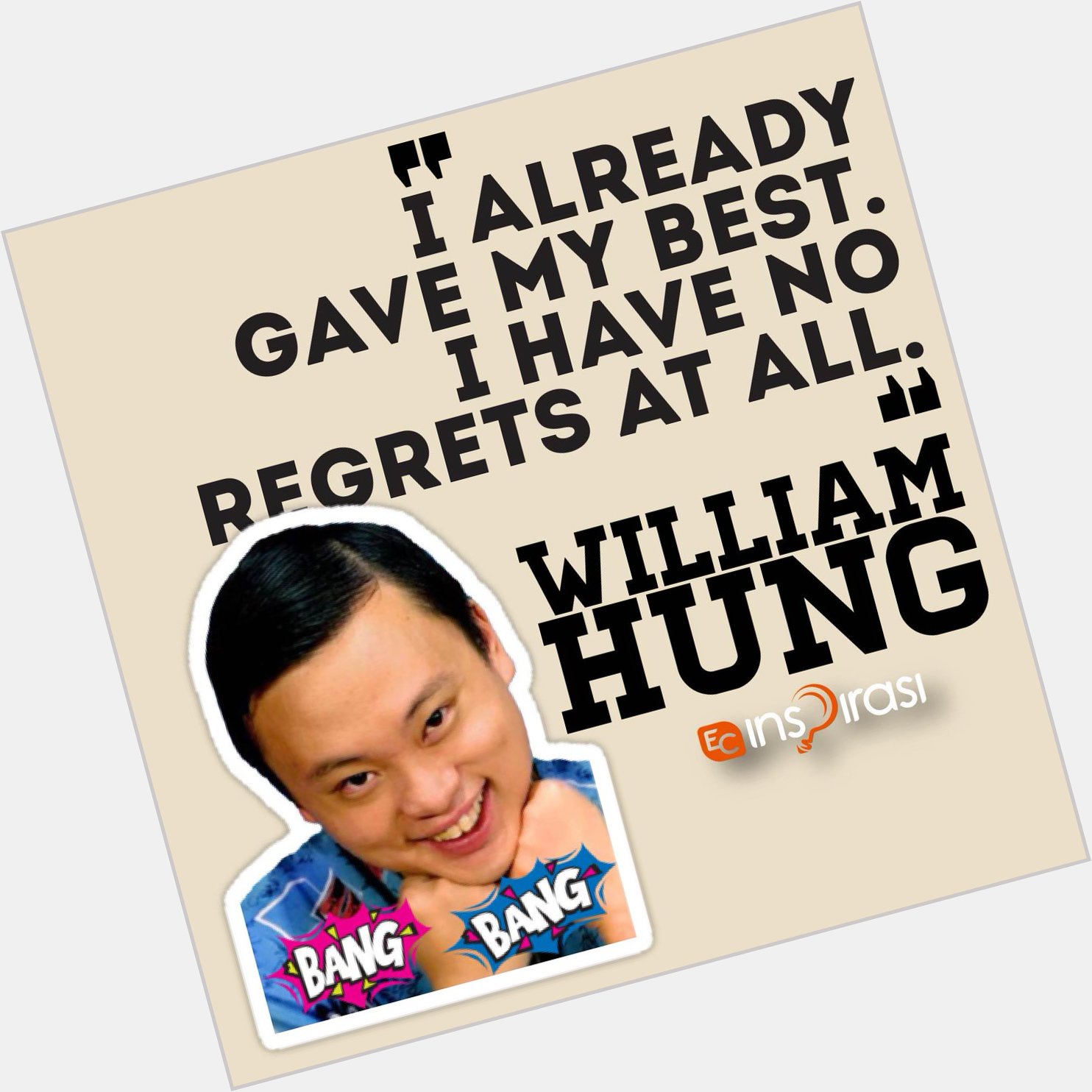 Hari ini birthday William Hung. Yang pernah famous sebab sesi ujibakat dia dalam American Idol tu.

Happy Birthday!! 