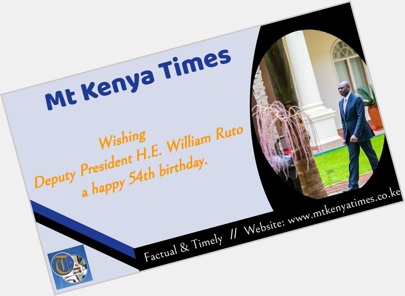 Wishing Deputy President H.E William Ruto a happy birthday. 