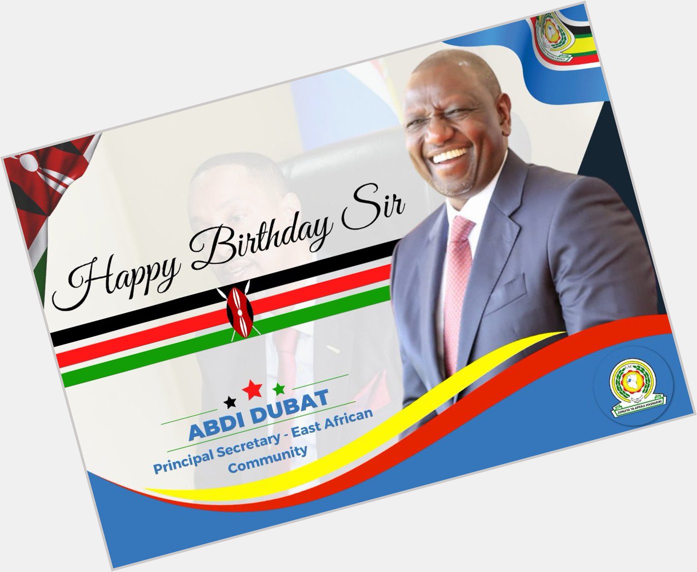 Happy birthday HE President William Ruto. 