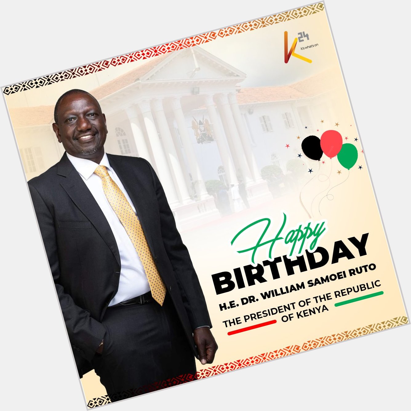 Happy Birthday to President William Ruto.
What would you like to say to him on this special day? 