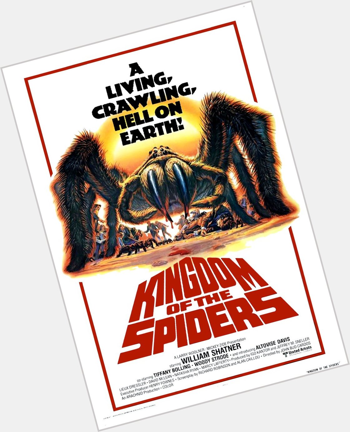 Happy 88th birthday to William Shatner. Not a big Star Trek fan but love me some KINGDOM OF THE SPIDERS(1977). 