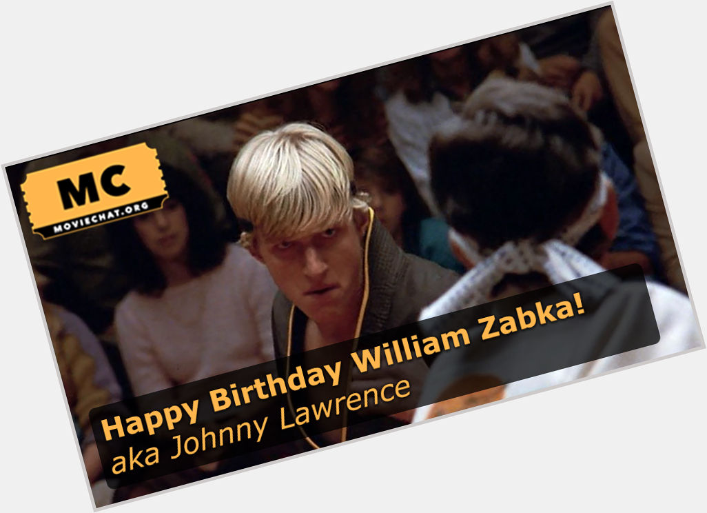 Happy Birthday to William Zabka! Barney will be raising a glass ;)   
