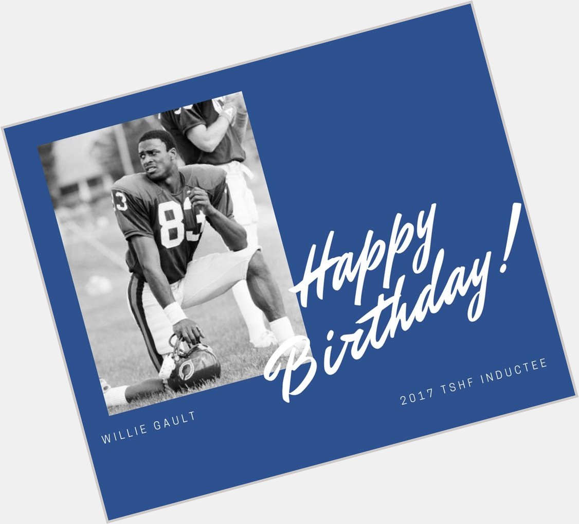 The would like to wish 2017 Inductee and legend Willie Gault a very Happy Birthday! 