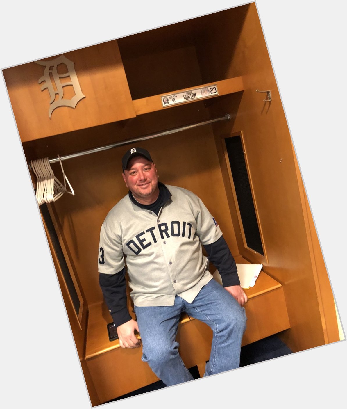  Happy Birthday! Repping my Horton jersey at the Willie Horton locker. 